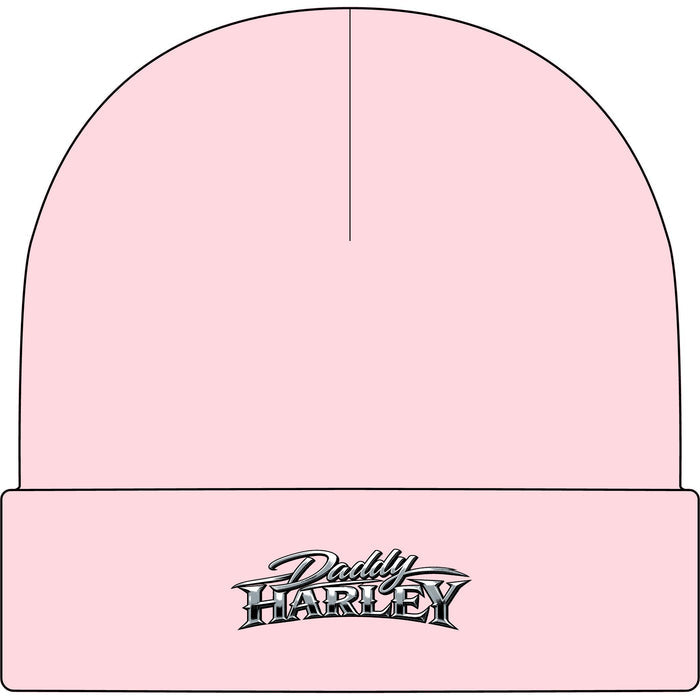 Daddy Harley Cuff Beanie — Embroidered Motorcycle Logo Beanie