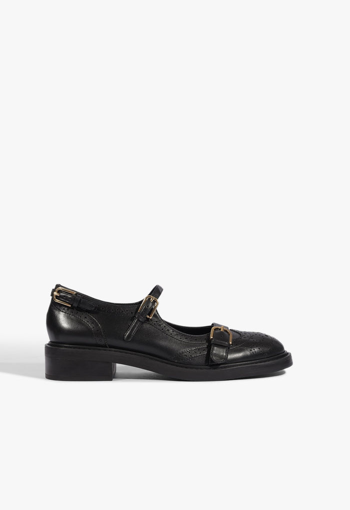 Dafne Leather Flat 5 Black Leather - Schutz Shoes
