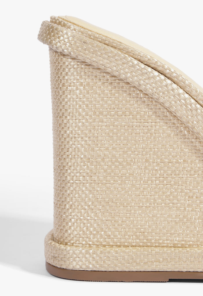 Dalle Vinyl Raffia Wedge Sandal - Schutz Shoes