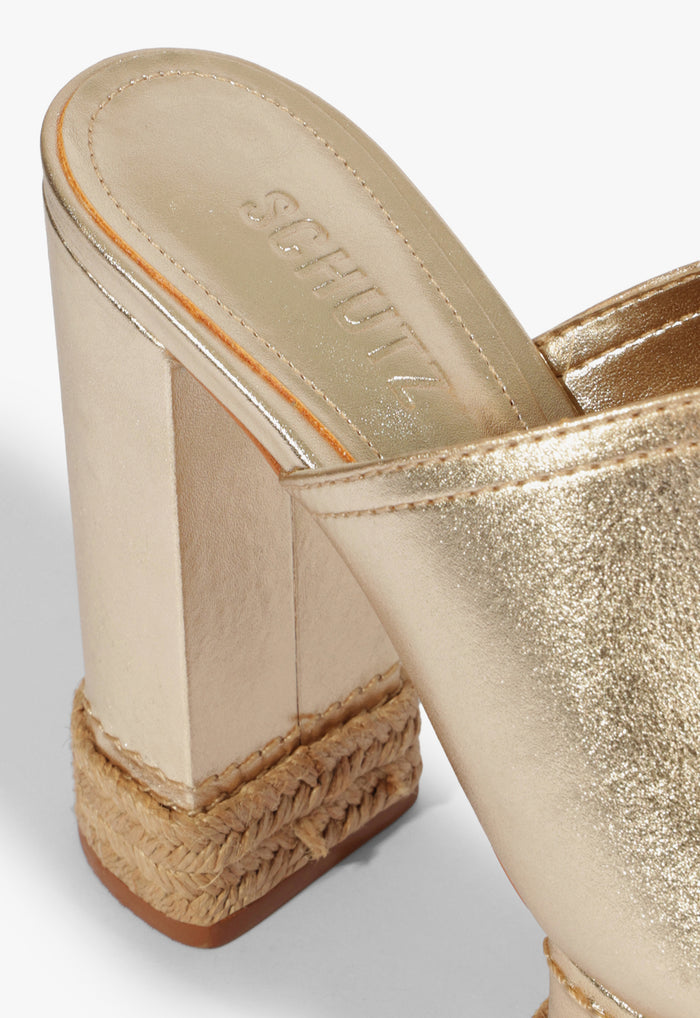 Darah Rope Metallic Leather Sandal - Schutz Shoes