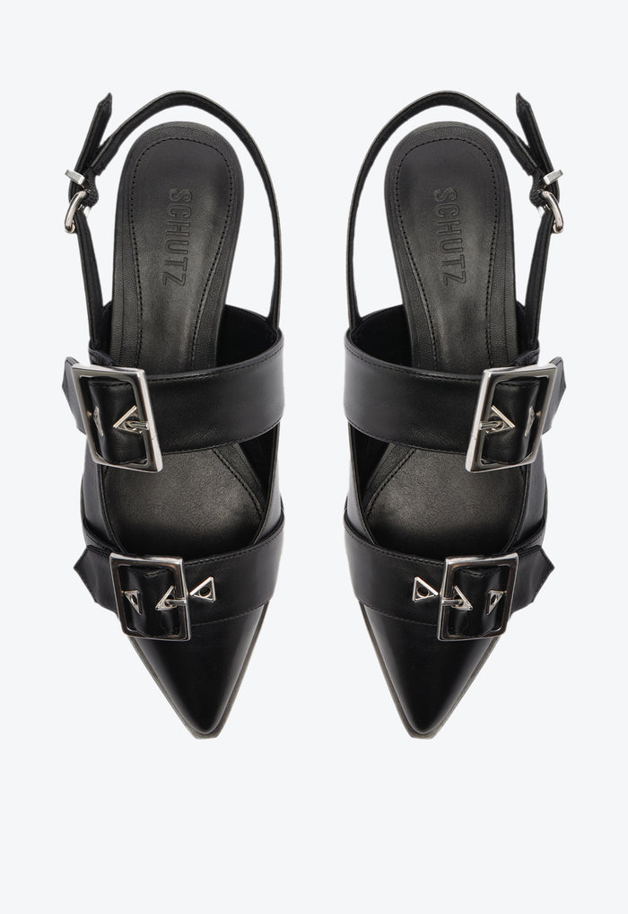 Darla Sling Leather Flat - Schutz Shoes