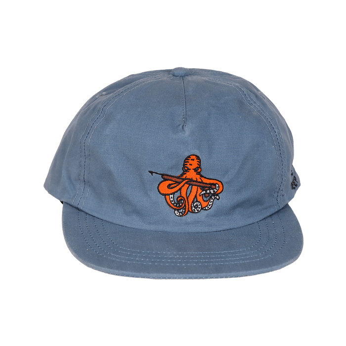 Defend the Deep Octopus DryTek Waxed Ripstop Strapback | Blue