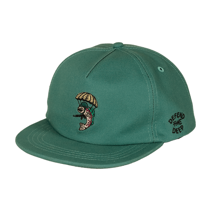 Defend the Deep Paratrooper 100% Organic Cotton Strapback | Emerald