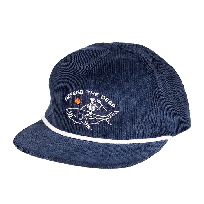 Defend the Deep Reaper Hemp Corduroy Strapback | Blue