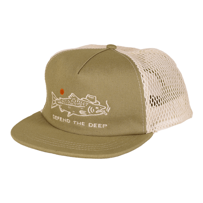 Defend the Deep Smoking Salmon Trucker | Tan