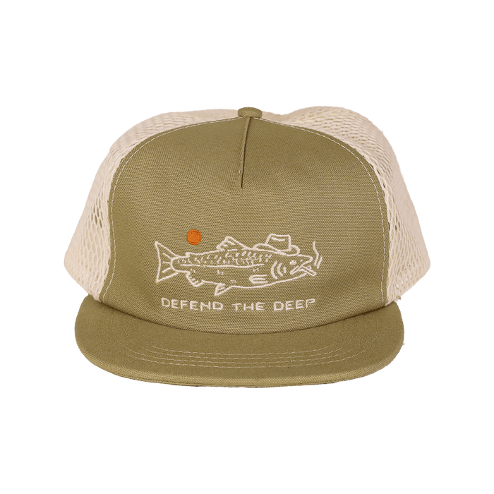 Defend the Deep Smoking Salmon Trucker | Tan