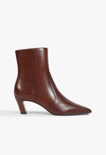 Delila Leather Bootie 5 Warm Toffee Leather - Schutz Shoes