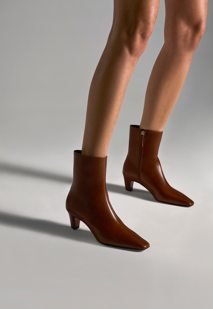 Dellia Casual Leather Bootie - Schutz Shoes