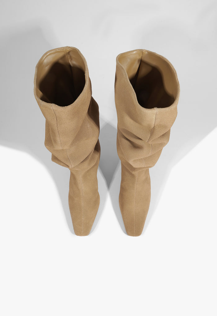 Dellia Slouch Suede Bootie - Schutz Shoes