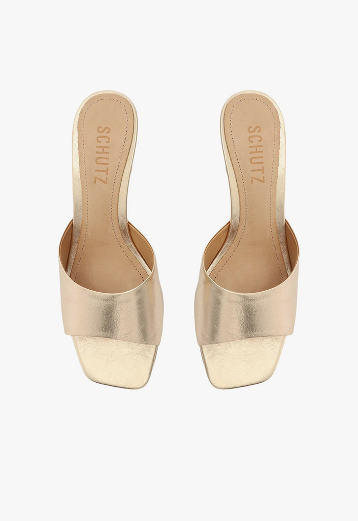Dethalia Metallic Leather Sandal - Schutz Shoes