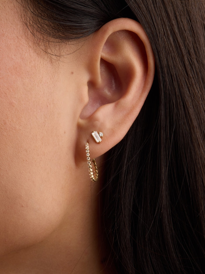 Diamond Baguette Studs