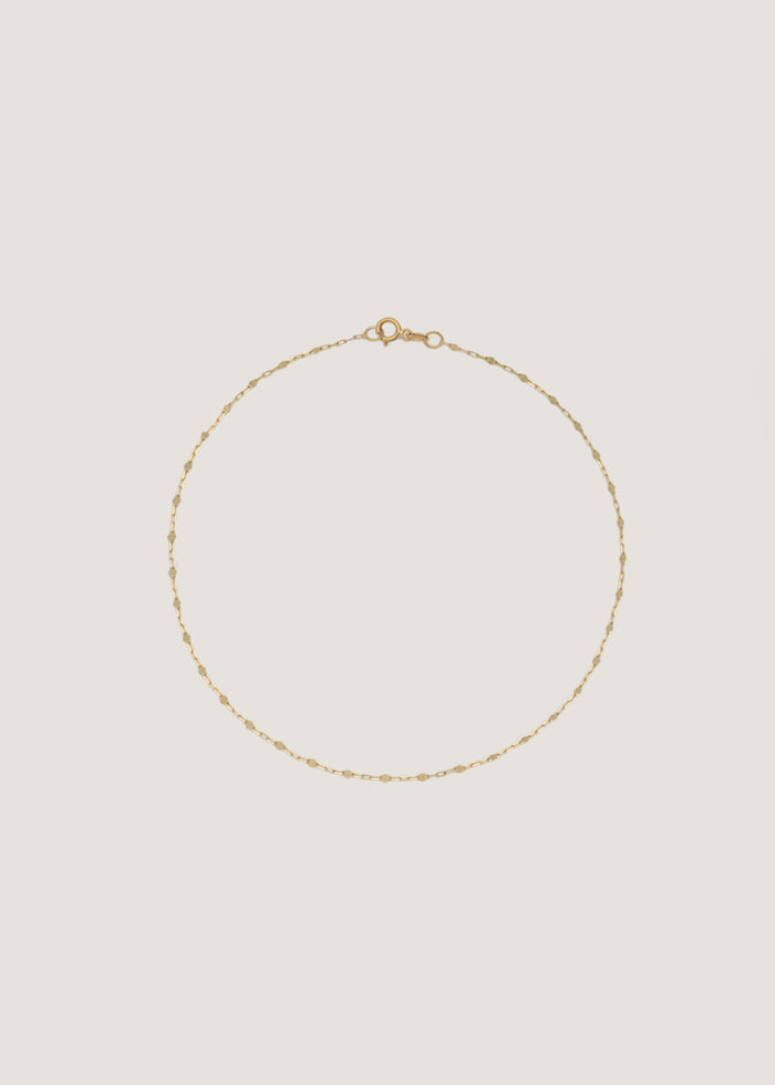 alt="Diamond Cut Rolo Chain Anklet"