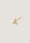 Diamond Initial Stud Earring