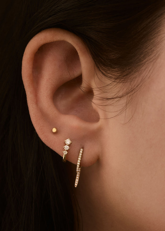 Diamond Initial Stud Earring