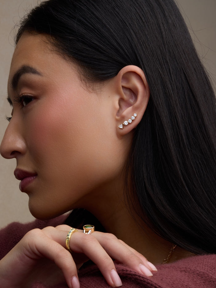 Diamond Trillion Studs