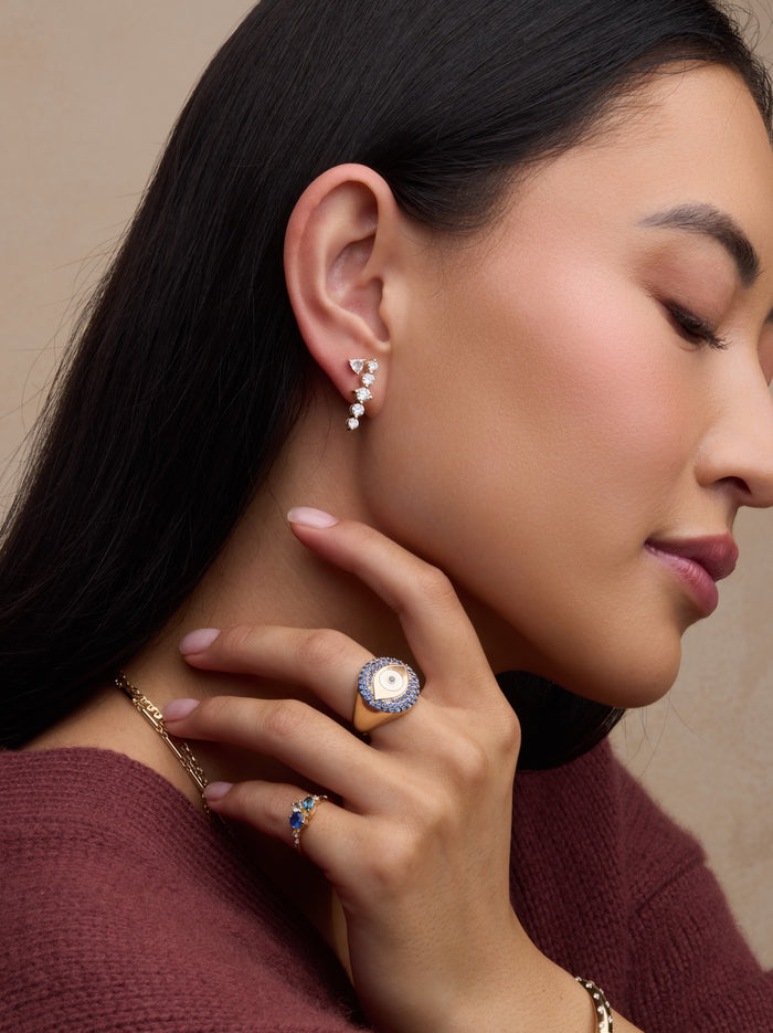 Diamond Trillion Studs