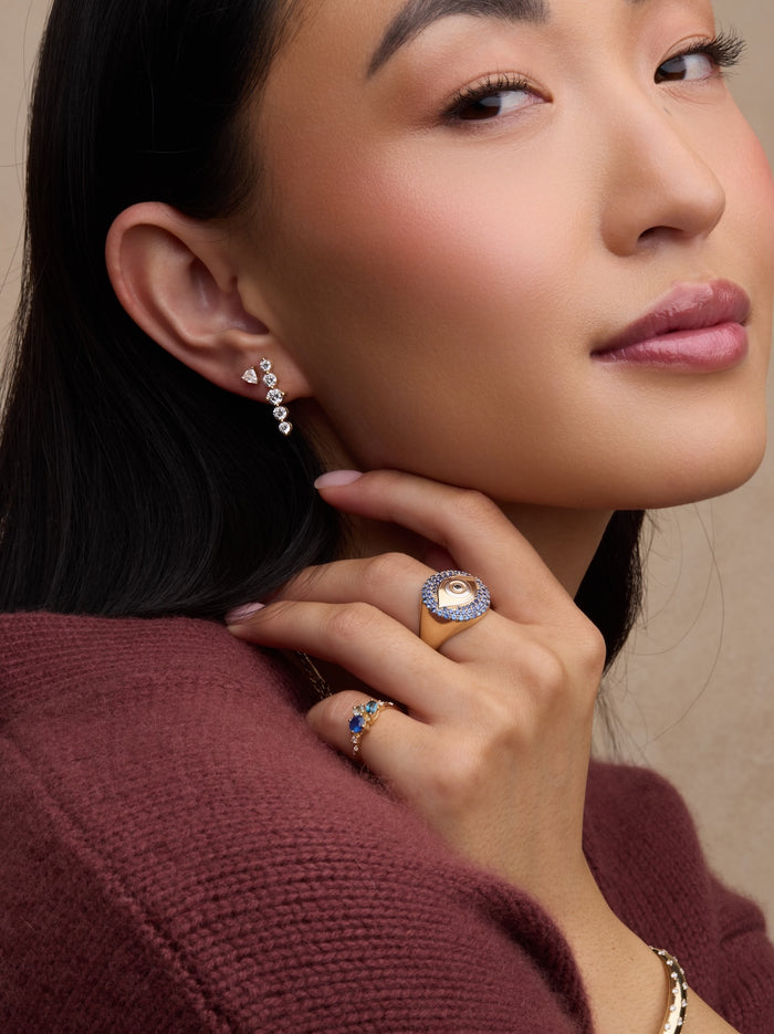 Diamond Trillion Studs