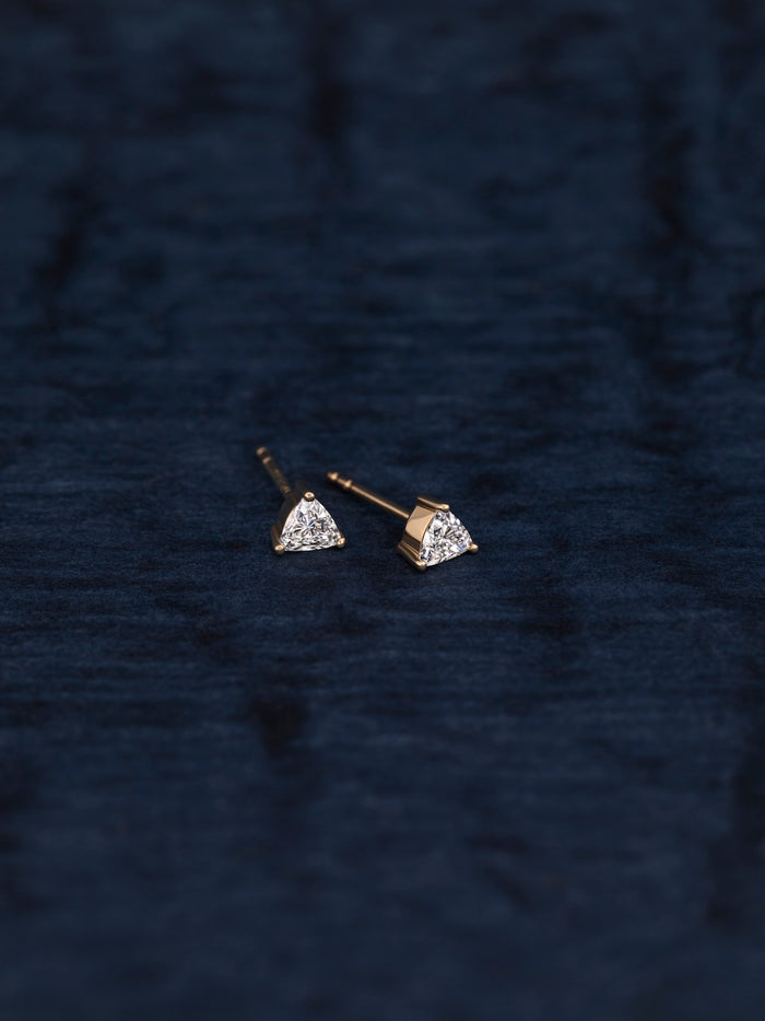 Diamond Trillion Studs