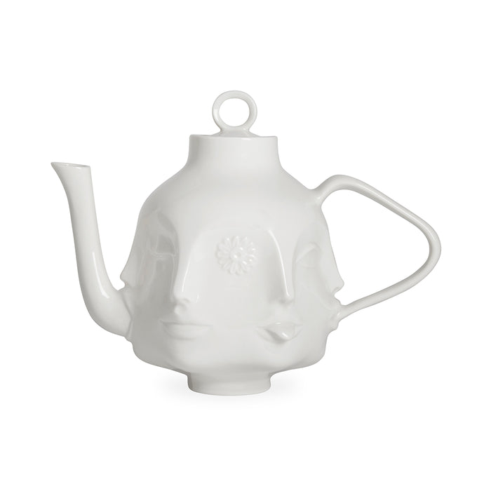 dora maar teapot porcelain white - styled view 1