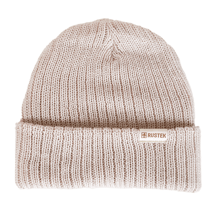 Double Rib 100% Merino Wool Beanie | Cream