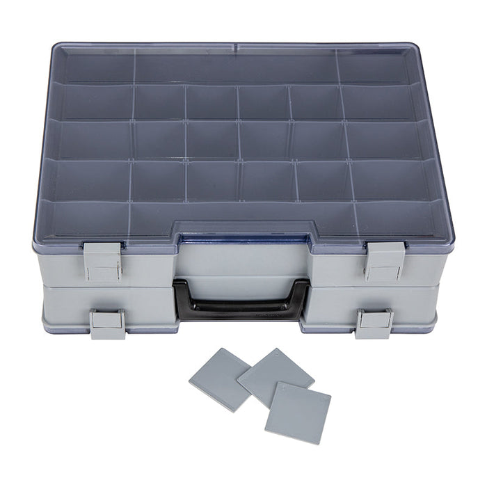 6772AD (748-2) Double-sided Small Industrial Satchel Compartment Case shown closed front facing