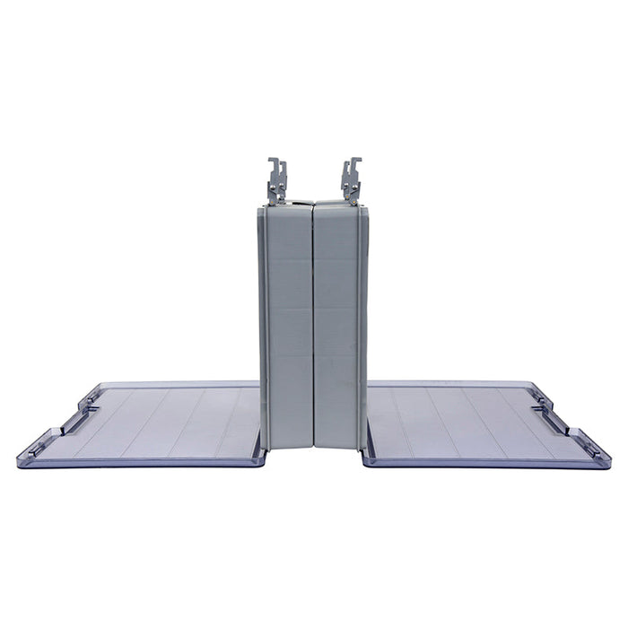 6772AD (748-2) Double-sided Small Industrial Satchel Compartment Case shown with both lids open