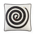 Eden Coiled Snake Pillow - styled view