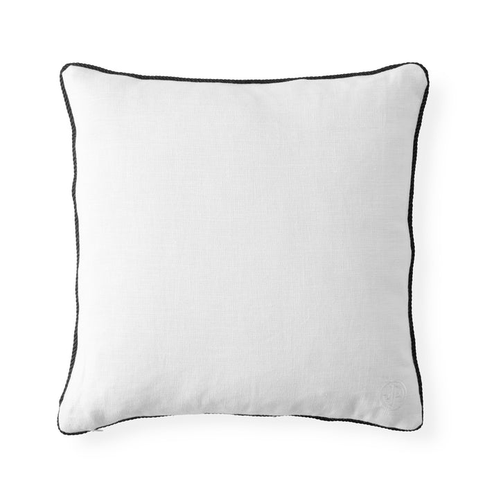 eden square pillow black and white - back view