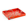 eden lacquer tray orange - front view