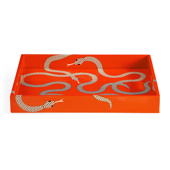 eden lacquer tray orange - angle view