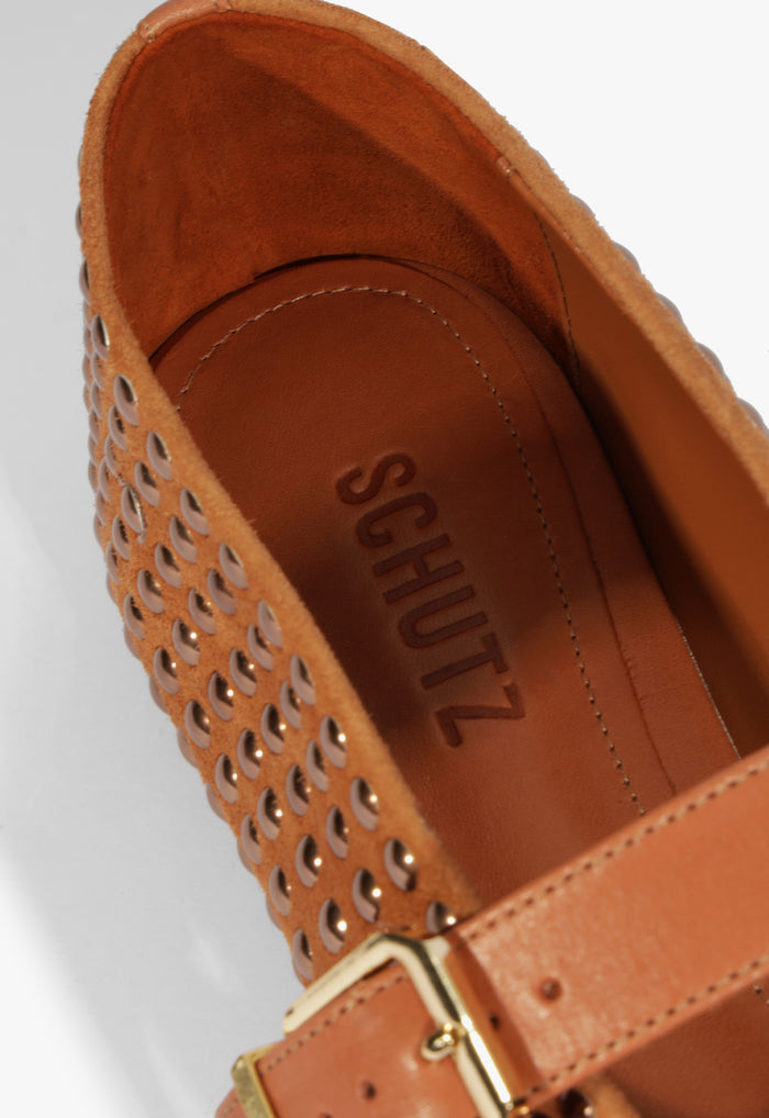 Eiza Shine Suede Flat - Schutz Shoes