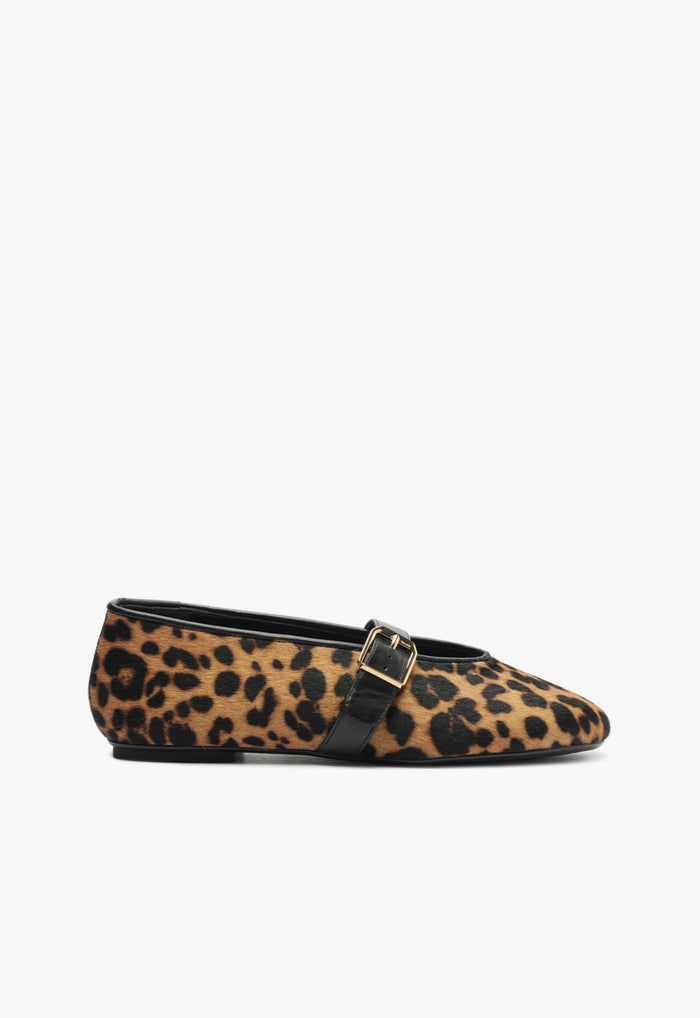 Eiza Wild Ballet Flat 5 Black Nappa Leather - Schutz Shoes