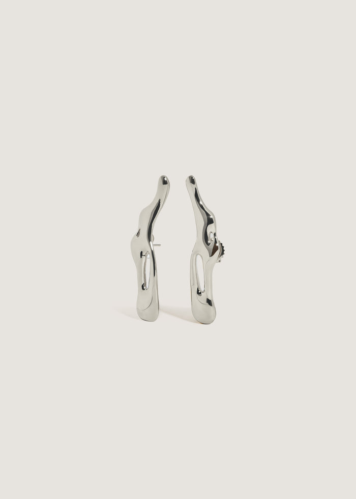 Elara Sculptural Earring Silver