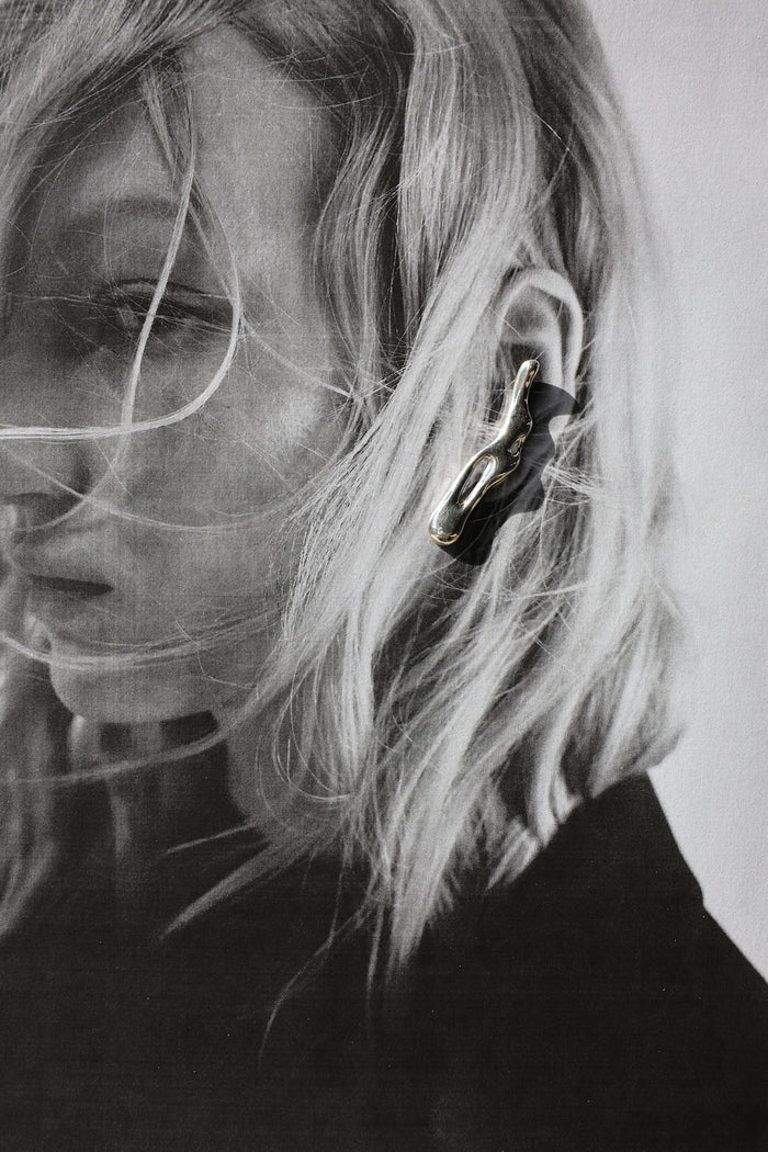 Elara Sculptural Earring Silver