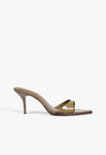 Elodie Welt Sandal 5 Dried Olive Leather - Schutz Shoes
