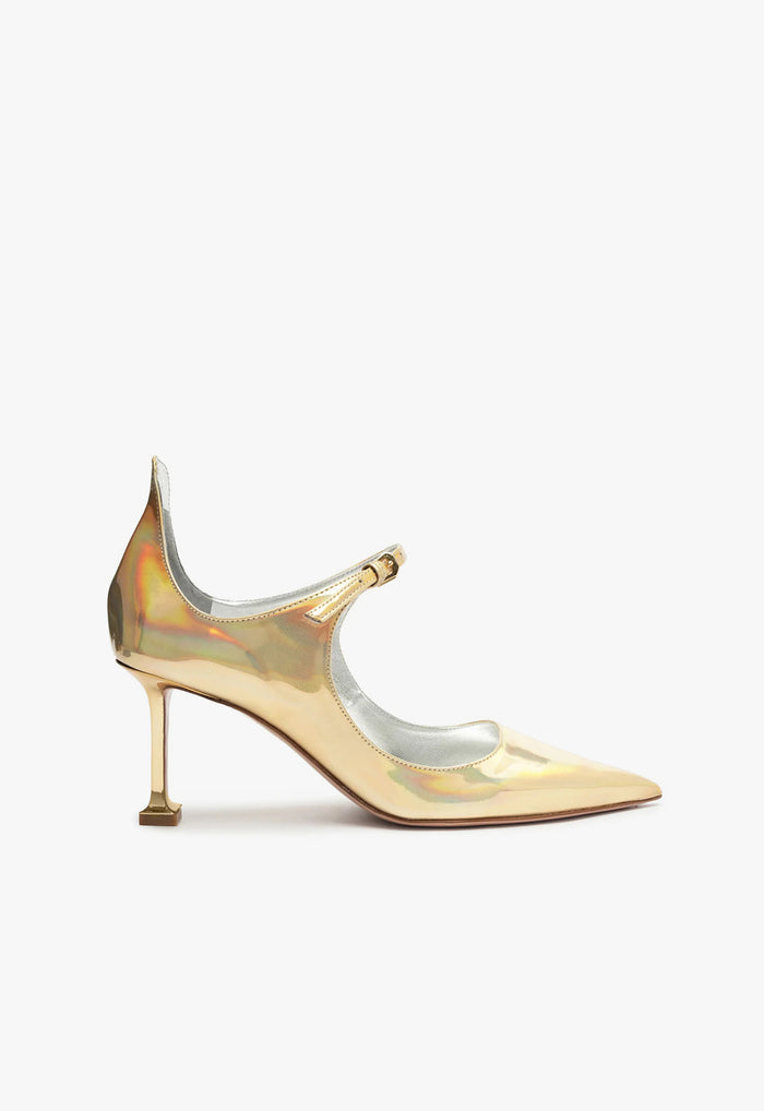 Elsa Pump 5 Holographic Gold Specchio - Schutz Shoes
