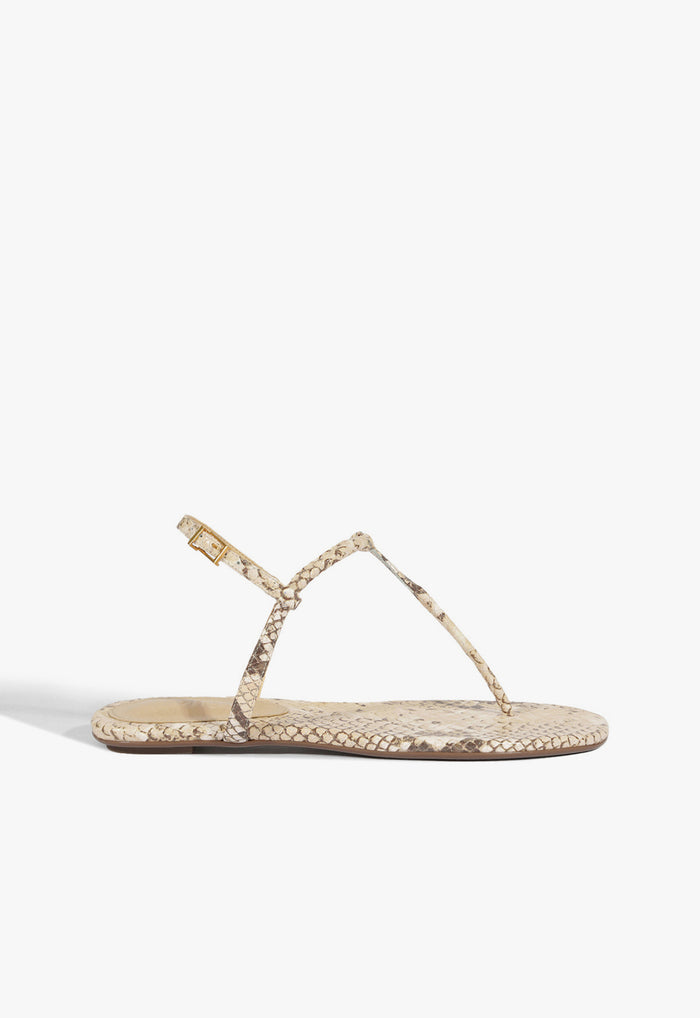 Elsha Flat Sandal 5 Animal Print Leather - Schutz Shoes