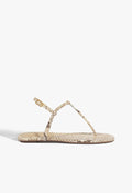 Elsha Flat Sandal 5 Animal Print Leather - Schutz Shoes