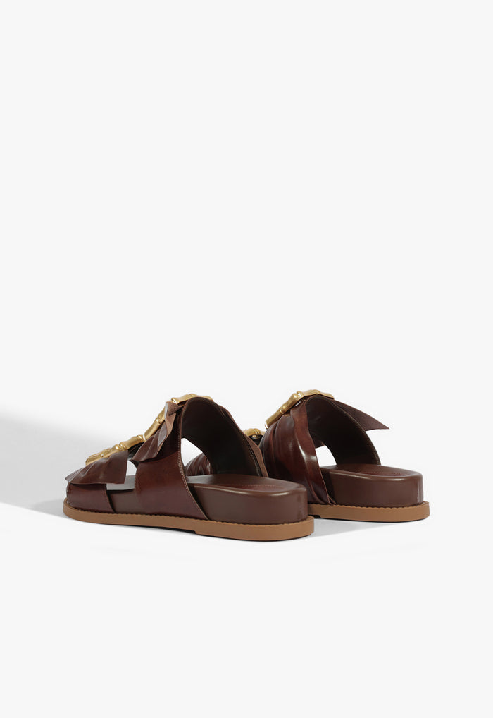 Enola Bamboo Leather Sporty Sandal - Schutz Shoes