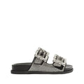 Enola Glam Sporty Leather Sandal 5 Black Nappa Leather - Schutz Shoes