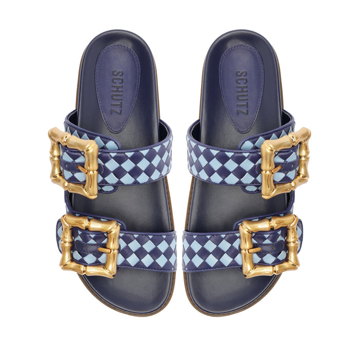 Enola Sporty Woven Leather Sandal - Schutz Shoes