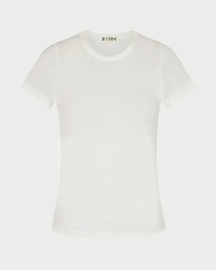 White t-shirt on a white background