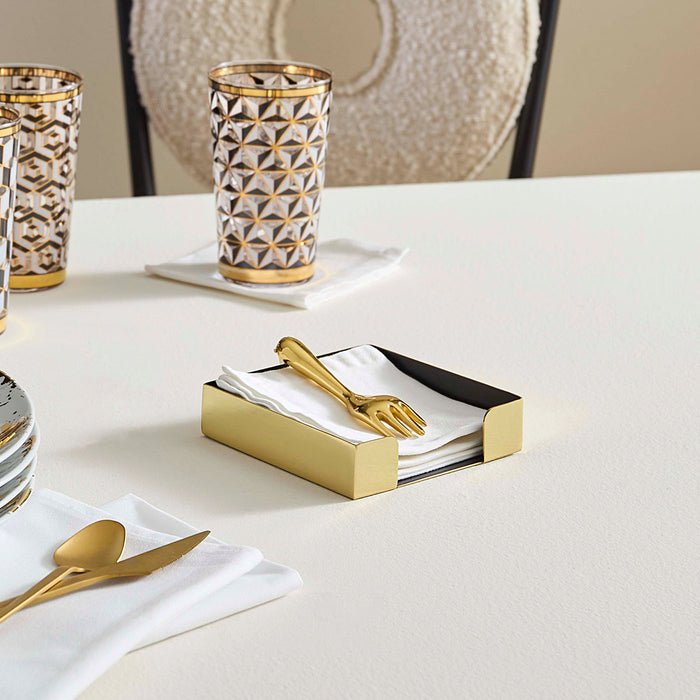 Brass Eve Cocktail Napkin Holder detailed
