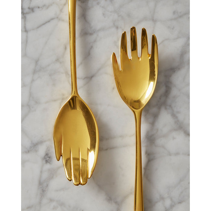 eve serving set brass - detail styled view