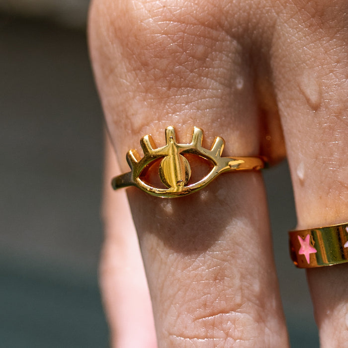 Evil Eye Ring Gold