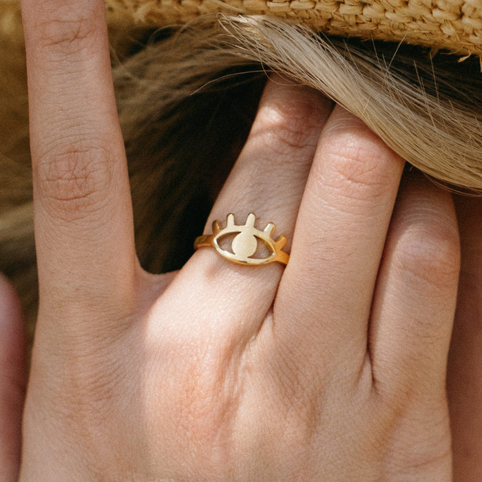 Evil Eye Ring Gold
