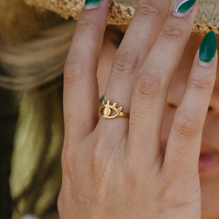 Evil Eye Ring Gold