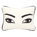 eyes needlepoint throw pillow - styled view