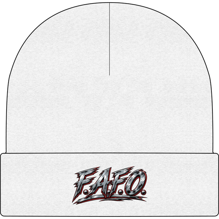 FAFO Cuff Beanie — Streetwear Embroidered Knit Hat