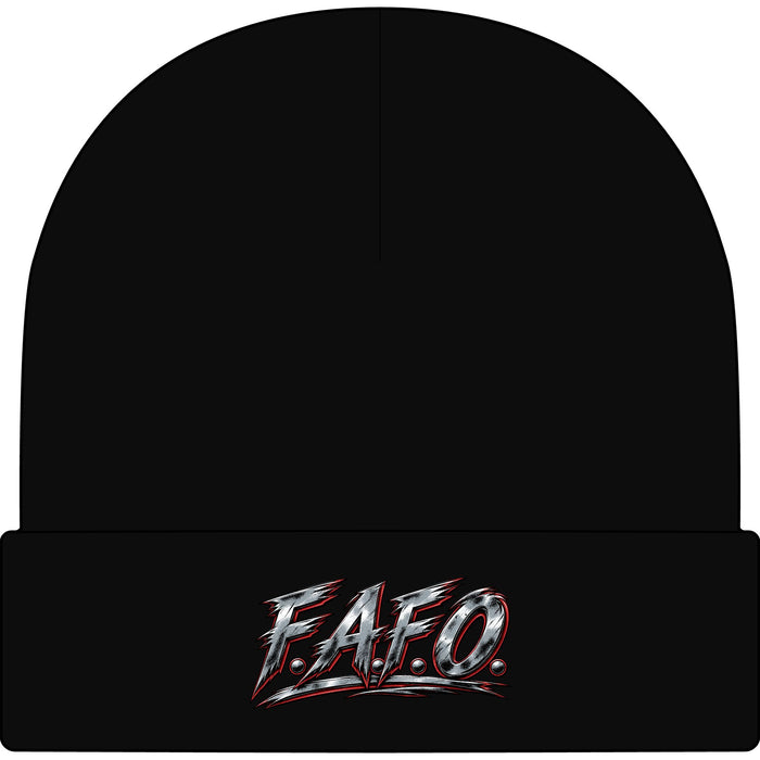 FAFO Cuff Beanie — Streetwear Embroidered Knit Hat